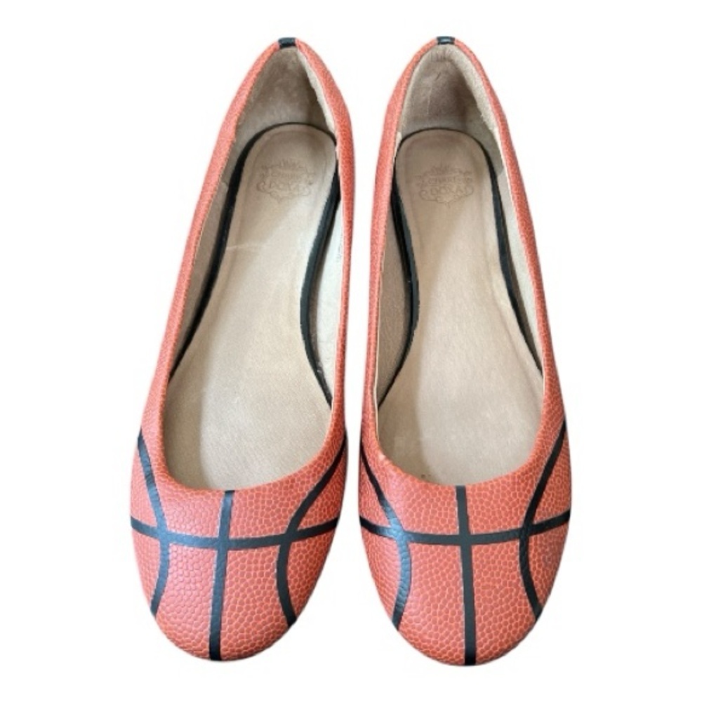 CHARIS & DOXA Basketball Fan Round Toe Flats Slam Dunk Women's Size 9